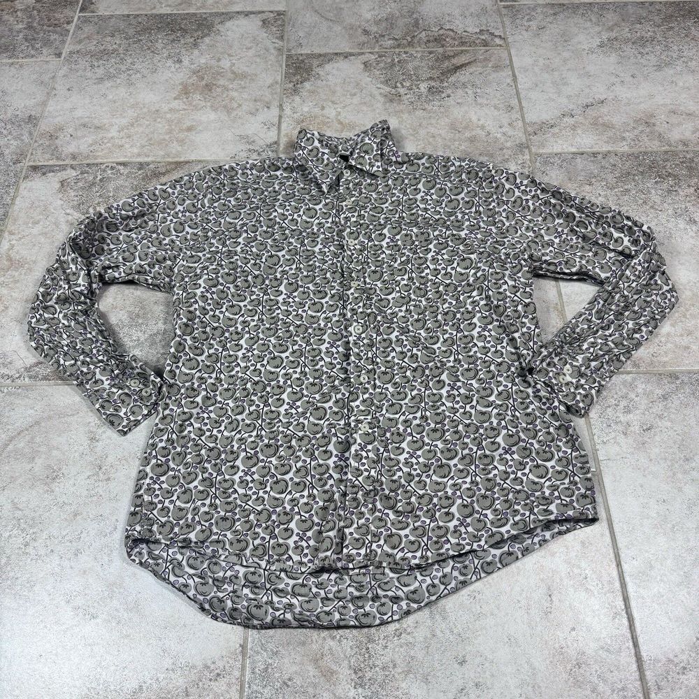 Boden Shirt Mens Large All Over Print Long Sleeve Casual Button Up